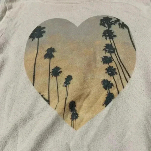 Wildfox Heart and Palm Trees White Long Sleeve - Picture 5 of 6